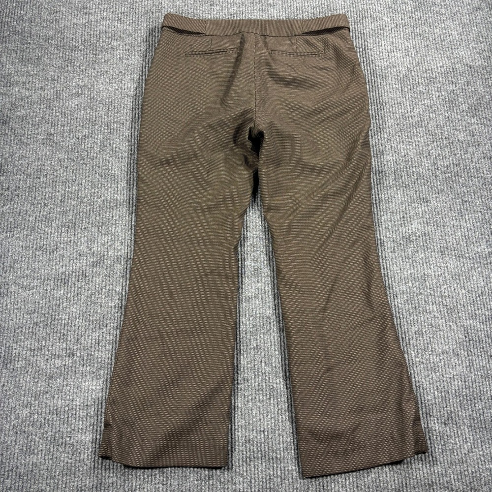 Banana Republic Martin Fit Dress Pants Women 10 Brown Textured Straight Leg - Picture 11 of 11